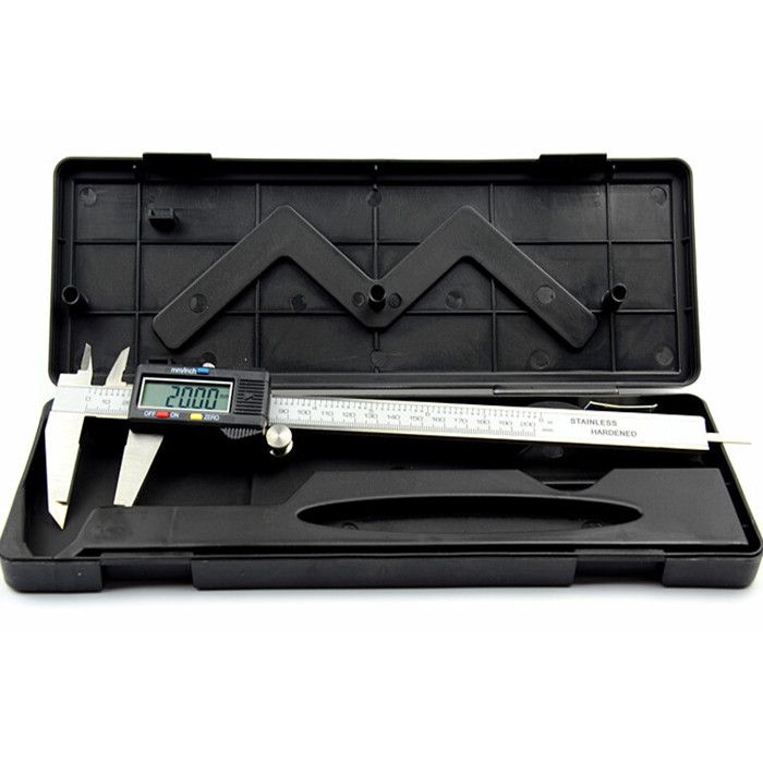 Pied à Coulisse Numérique 0-150 Mm Acier Inoxydable IP54 – Précision 0.01 Mm Avec Verrouillage Moleté