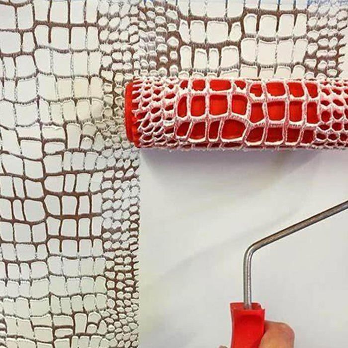 Lot De 6 Rouleaux à Motifs Pour Peinture Murale - Texture Gaufrage - Longueur 7 Pouces