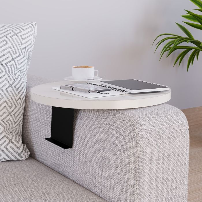 Plateau daccoudoir de canapé Kuleskyd Ø 34 cm crème Plateau daccoudoir de canapé Kuleskyd Ø 34 cm crème