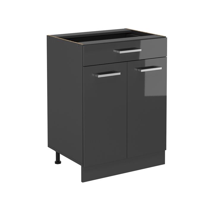 Meuble cuisine R-Line 60cm avec tiroir sans PT Anthracite Haute brillance/Anthracite Vicco 53723 Meuble cuisine R-Line 60cm avec tiroir sans PT Anthracite Haute brillance/Anthracite Vicco 53723