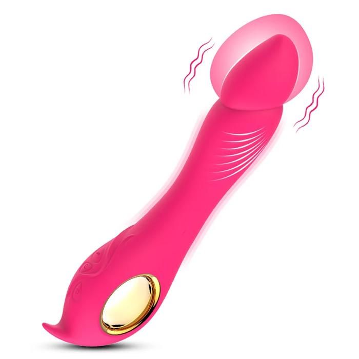Vibromasseur Godemichet Vibrant Jaune Pour Femme - Matière ABS/Latex, à Piles, Sextoy Multifonction