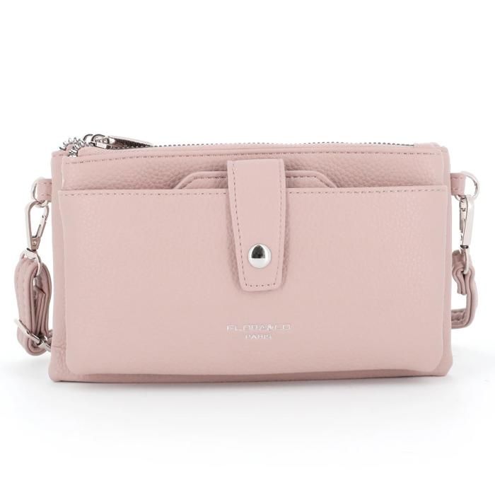 Petit sac pochette bandoulière femme pour téléphone portable - Rose