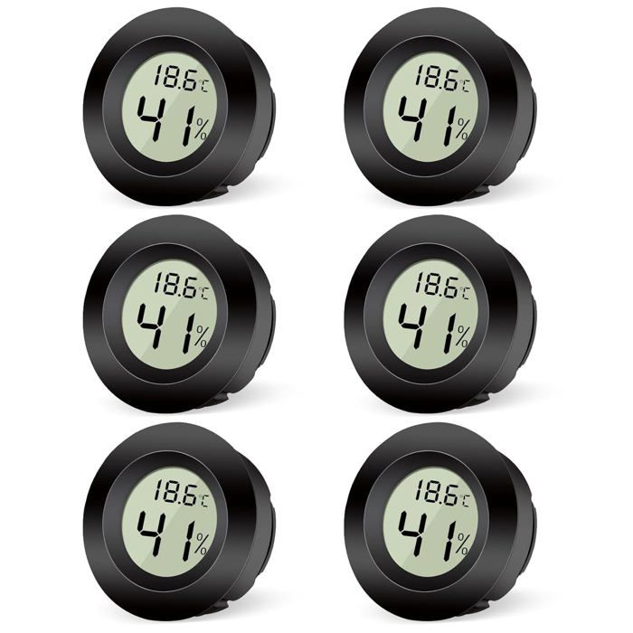 Comparer les prix de Thermomètre Hygrometre Interieur Digital LCD Thermometre Hygrometre Numérique 6 Pièces Hygrometre Interieur Humidité