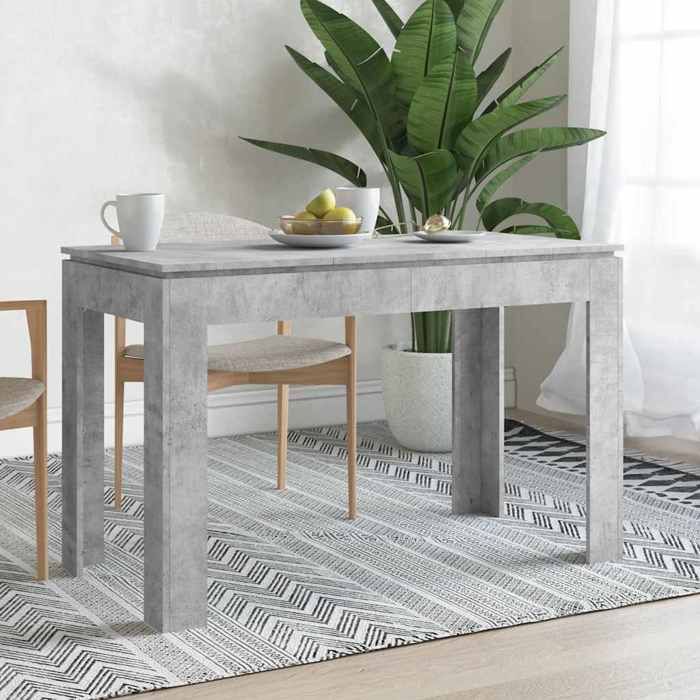 Prix bas - Meuble séjour cuisine-Table à manger Seule - Gris béton 120x60x76 cm Bois dingénierie （476450586836)
