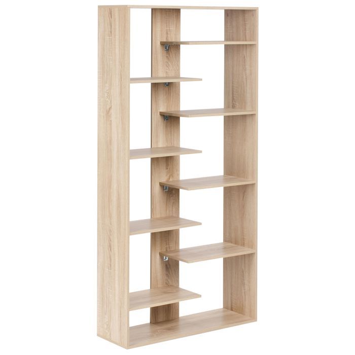 Bibliothèque 8 étagères FONTAS 180 cm Marron clair Bibliothèque 8 étagères FONTAS 180 cm Marron clair