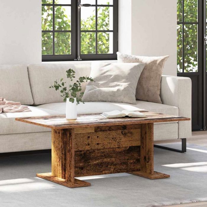 VIDAXL Table basse rectangulaire en bois dingénierie 103 5 x 60 x 40 cm - style campagne marron