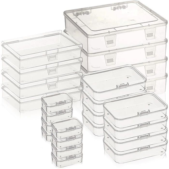 Lot De 12 Boîtes Transparentes PP 10,5×7,6×2,5 Cm – Pour Cartes, Bijoux Ou Petits Accessoires