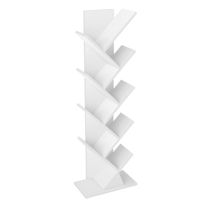 Bibliothèque sur Pied Moderne pour Salon Chambre Bureau 20 x 38 x 1152 cm Blanc