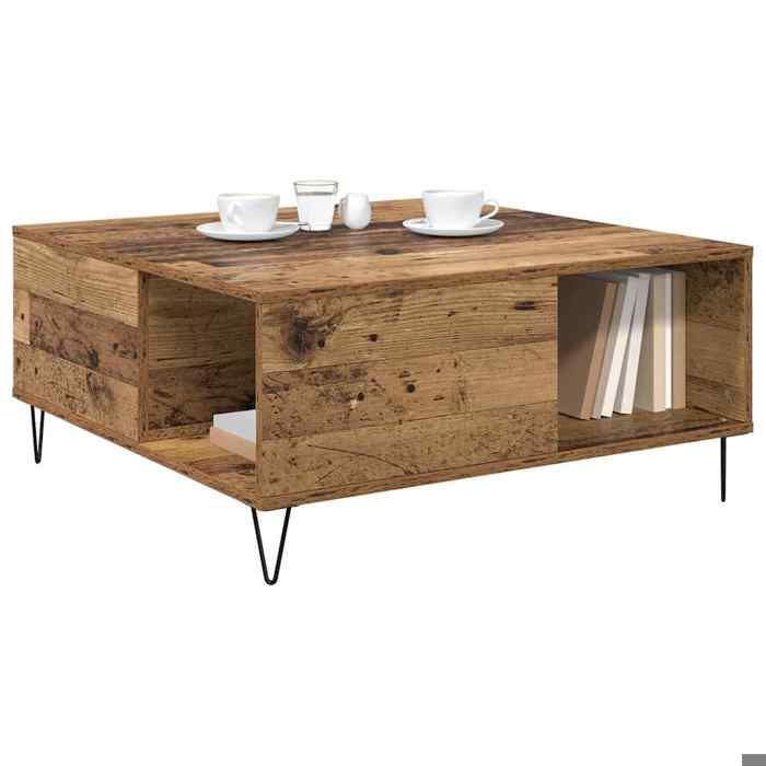 Réduction - Table basse - Petite table Centre - Table latérale - Bois Ancien 80 x 80 x 365 cm Bois dingénierie 03_71951461