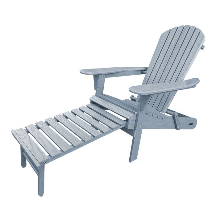 AXI Alexa Chaise Adirondack avec Repose-Pieds Pliable Couleur Grise Transat de Jardin / Bain de Soleil / 100 % Bois de Pruche AXI Alexa Chaise Adirondack avec Repose-Pieds Pliable Couleur Grise Transat de Jardin / Bain de Soleil / 100 % Bois de Pruche