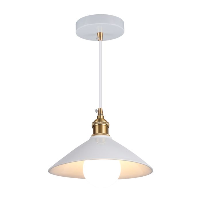 Lampe suspendue - SMOTOP - Céramique blanche - Culot E27 - Style rétro moderne