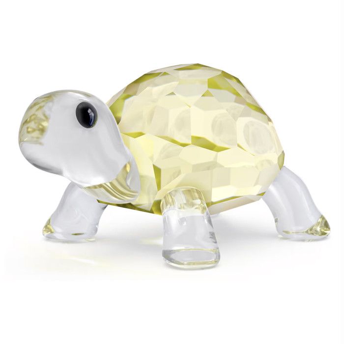 Figurine décorative - SWAROVSKI - Idyllia Bébé Tortue - Jaune - Cristal 71 facettes - 51x32x27 mm