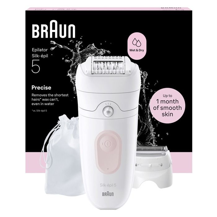Braun Silk·épil 5 Épilateur Pour Épilation Facile Sous La Douche Ou Sur Peau Sèche Peau Durablement Douce 5 041 flamant - vue 4