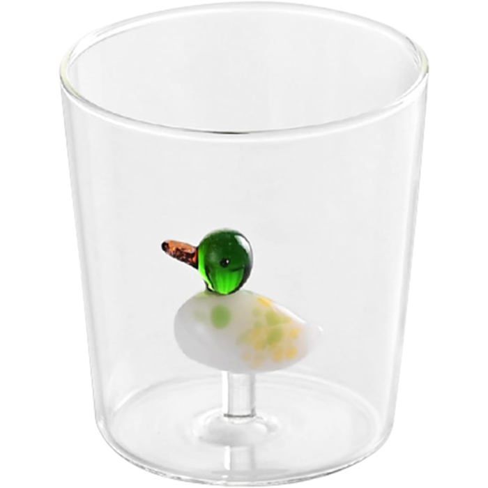 1 Verre en Verre Borosilicate 400ml Motif Petit Canard Tasse Eau Réutilisable Transparente pour En ACCESSOIRES FABRICATION MAISON