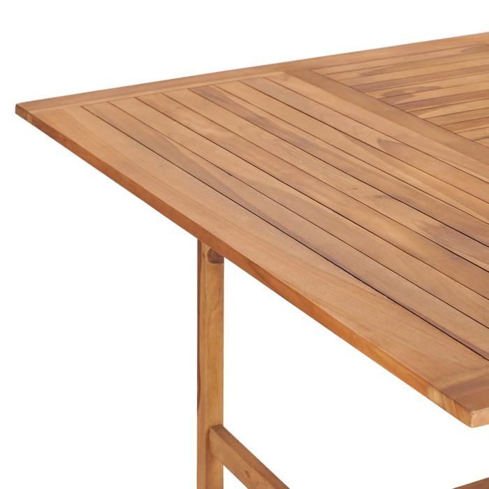 Table de jardin 150x150x76 cm Bois de teck solide_2 ans garantie_81686