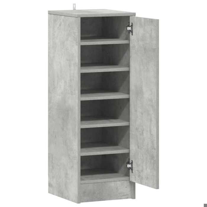 Armoire à chaussures Gris béton 32x35x92 cm Aggloméré_2 ans garantie_29194