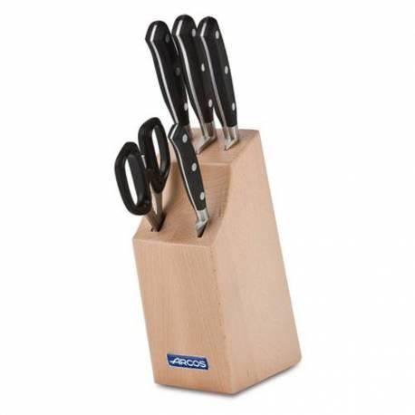 Ensemble Gamme Riviera coffret 6 pièces - couteaux - ciseaux - support