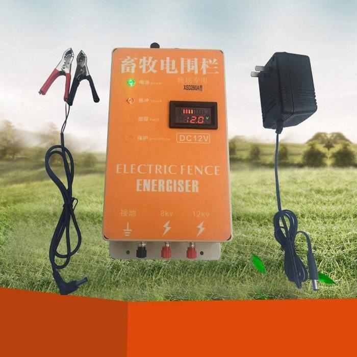 Clôture Électrique 10KM Pour Animaux - 2 Joules/10.5kV - Alimentation 110-240V Ou 12V - Pour Ferme, Jardin