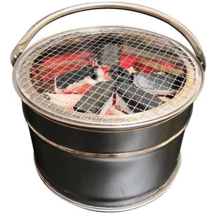 Worparsen Cheminée à Charbon De Bois Allumage Rapide - Seau Démarrage Barbecue Extérieur