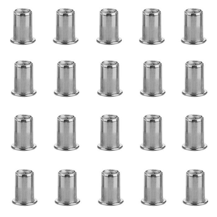 Rivet Ecrou 80 Pièces Écrou à Sertir Écrous Rivet Insers Fileté Ecrou ...
