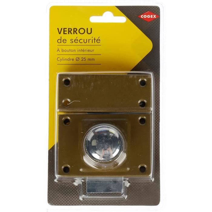 Loquets et verrous de portes Verrou de sécurité pour portes, verrou porte à bouton intérieur