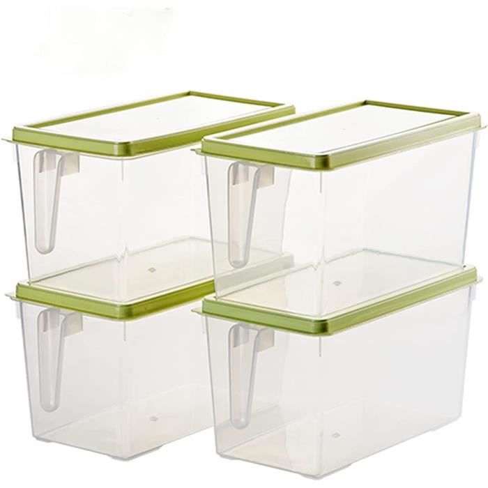 Beurrier Empilable Avec Clic - Boîte Beurre Réfrigérateur 500 Ml, Sans BPA, Blanc Crème, Lot De 1
