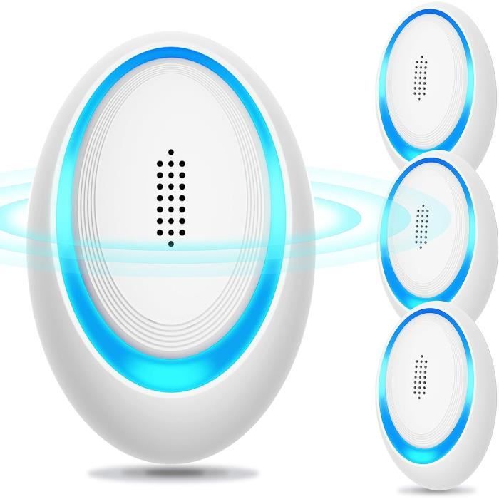 4Pcs Anti Moustique Ultrason Prise,Ultrason Souris Mouche,Appareil