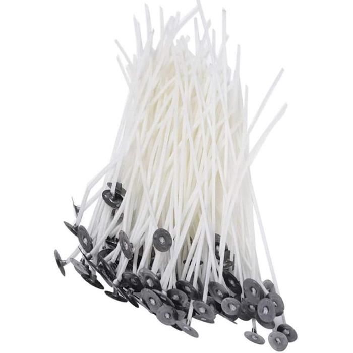 Mèches De Bougie 100 Pièces 15 Cm De Longeur Mèches Pré Ciré
