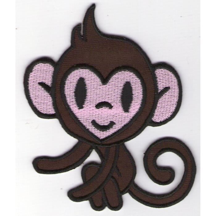 Écusson Thermocollant Mono Quick - Motif Tête De Singe, Girafe, éléphant, Alpaga, Koala - 100% Polyester