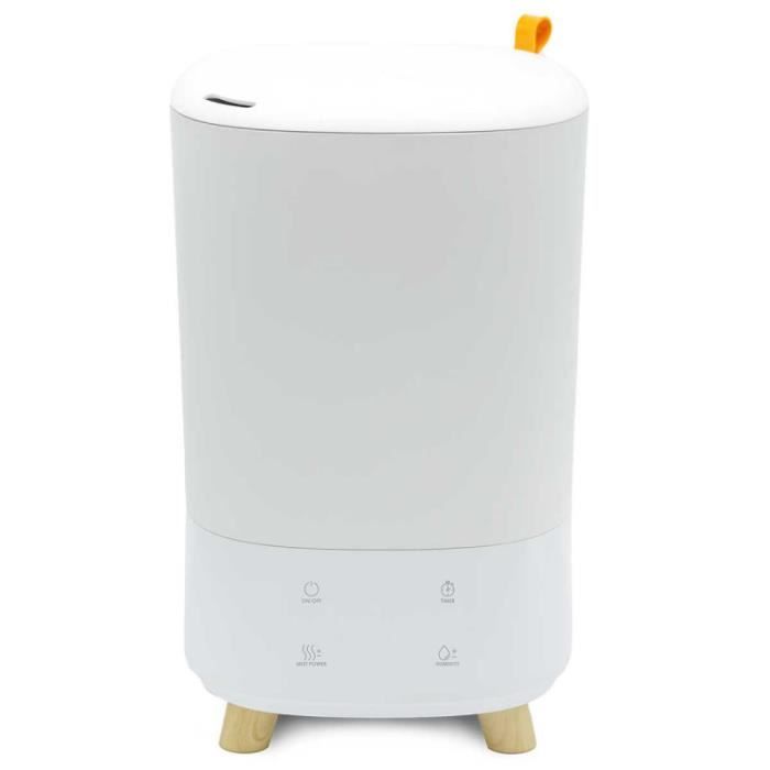 Humidificateur dair - SOLNAN - Blanc et noir - Contrôle tactile - Fonction Hygrostat