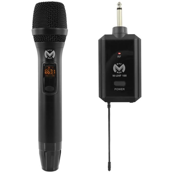 Mac Mah W-UHF 100 M - Micro HF Chant sur batterie rechargeable