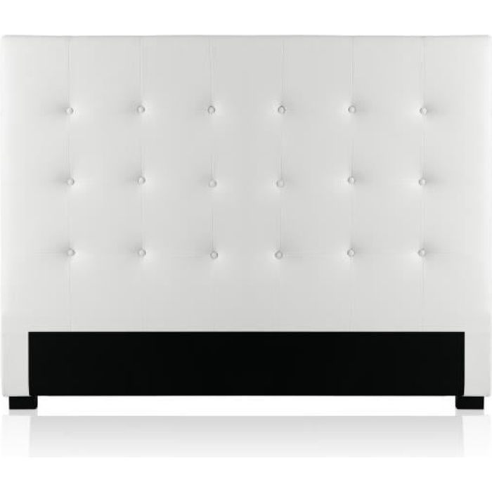 Tête de lit capitonnée Premium 140cm Blanc