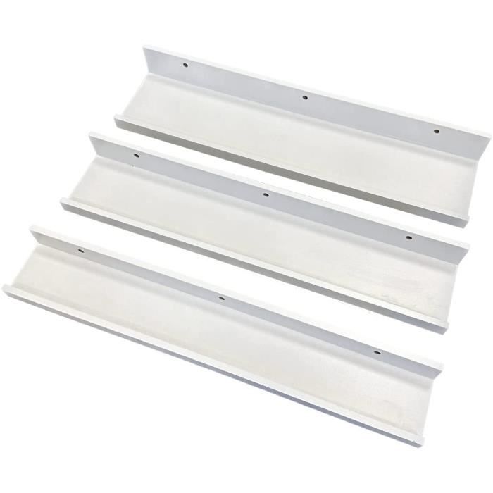 Lot De 3 étagères Murales Flottantes – Marron Rustique Et Noir – Pour Salon, Cuisine, Chambre – Support 5 Kg