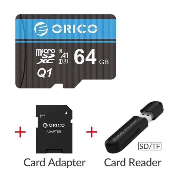carte Micro SD, 32 go-64 go-256 go-128 go, classe 10, 80 mo-s, TF, mémoire  flash [BAA5E04]