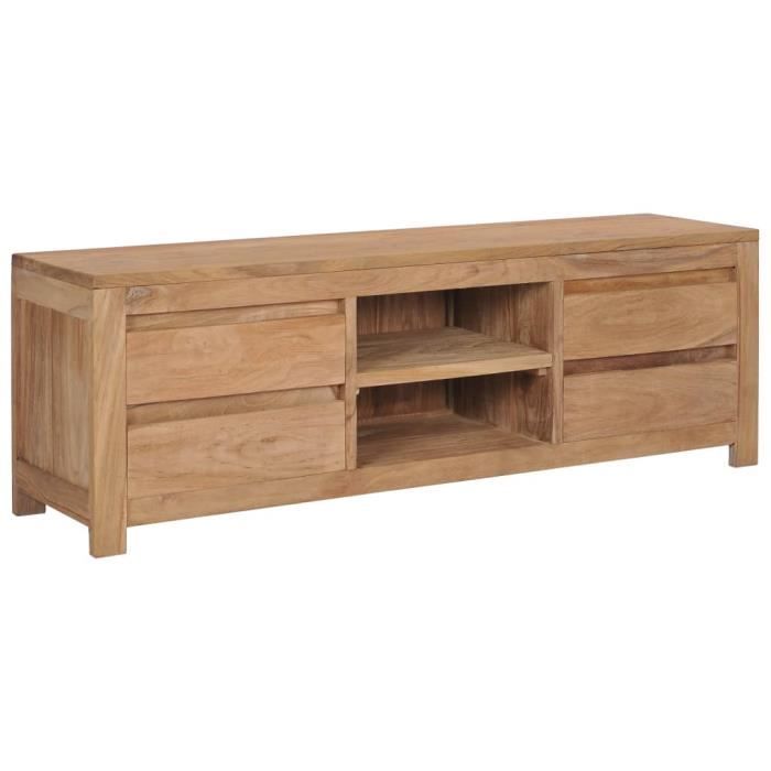 Meuble Tv 120 X 30 X 40 Cm Bois De Teck Massif Achat Vente Meuble Tv Meuble Tv Bois De Teck Massif Soldes Sur Cdiscount Des Le 20 Janvier Cdiscount