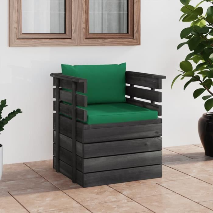 fauteuil living jili relax elégance chic - bois de pin - tissu - campagne