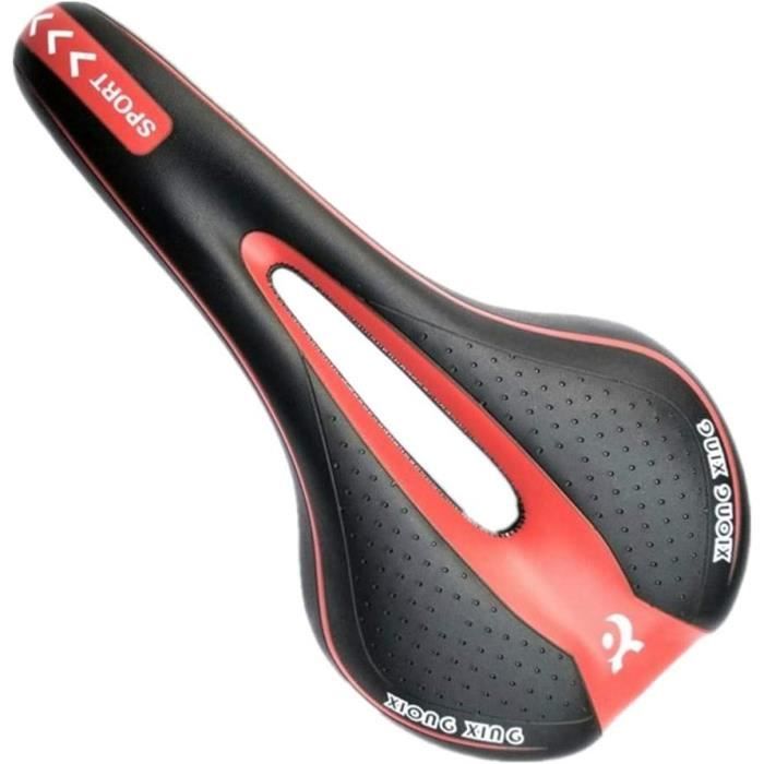 Selle De Vélo Confort Route/VTT En Cuir PU Respirant - Taille 265x150mm - Conçue Pour Longues Sorties - Sans Marque