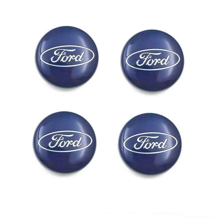 4 x OD54mm Bleu Ford logo enjoliveur Centre De Roue Jante Cache Moyeu Pour Focus Fiesta Mondeo Escort Ecosport Kuga