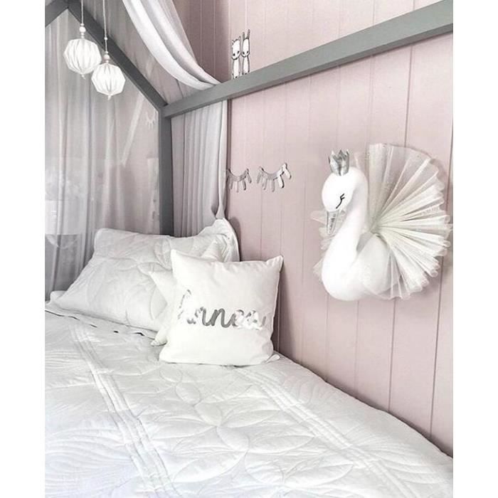 Cygne Mural 3d Objet Decoration Bebe Enfant Chambre Suspension Ornement Fille Anniversaire Cadeau Blanc Cdiscount Maison