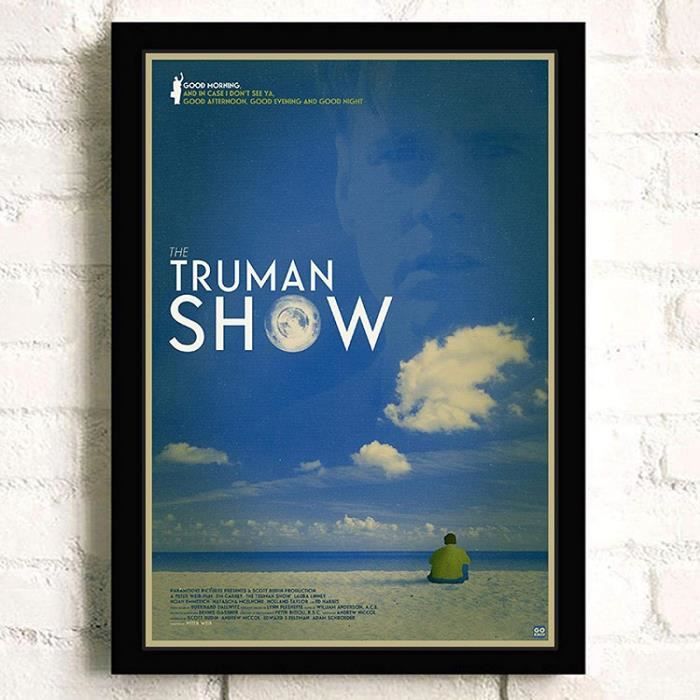 Poster de film The Truman Show esthétique sur toile décorative pour chambre 40 x 60 cm, style cadre