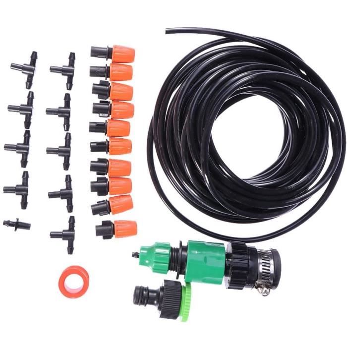 Haierdidi Lot De 50 Buses Micro Drip 4/7 - Kit Irrigation Goutte à Goutte - Pulvérisation Pour Fleurs, Légumes, Pelouse, Jardin - Économie D'Eau