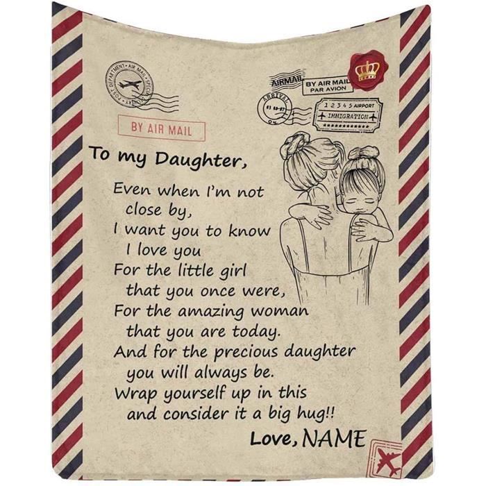 Couverture De Nom Lettre D Amour Personnalisee A Ma Fille De Maman Papa Je Veux Que Vous Sachiez Que Je T Aime 100x150cm 74 Cdiscount Maison
