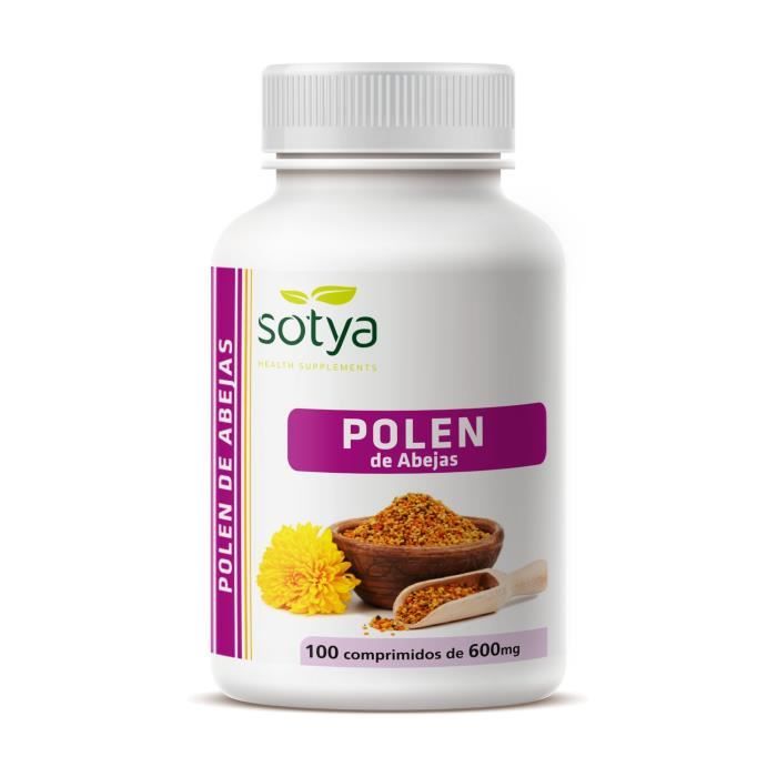 Complément alimentaire SOTYA - Pollen d'abeille 100 comprimés - Blanc