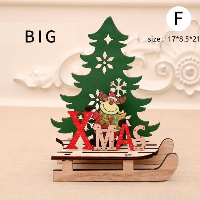 ZoneYan 7PCS Kit Maison De Noël En Bois à Peindre - Décoration Sapin DIY Enfants