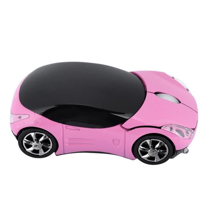 Souris Rose Sans fil 24 GHz en forme voiture Ferrari optique USB-Connexions sans fil-Facile à utiliser-Transmission fluide SUP®