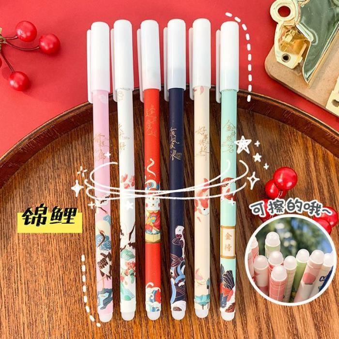 13 Pièces / Ensemble De Stylos À Gel Effaçables De Couleur 0,5 Mm Encre Bleue Noire Rouge Remplissage De B%c3%a2ton De 6 Couleurs %c3%a9criture Et Dessin Effa%c3%a7ables Kawaii Papeterie G 601099520379489