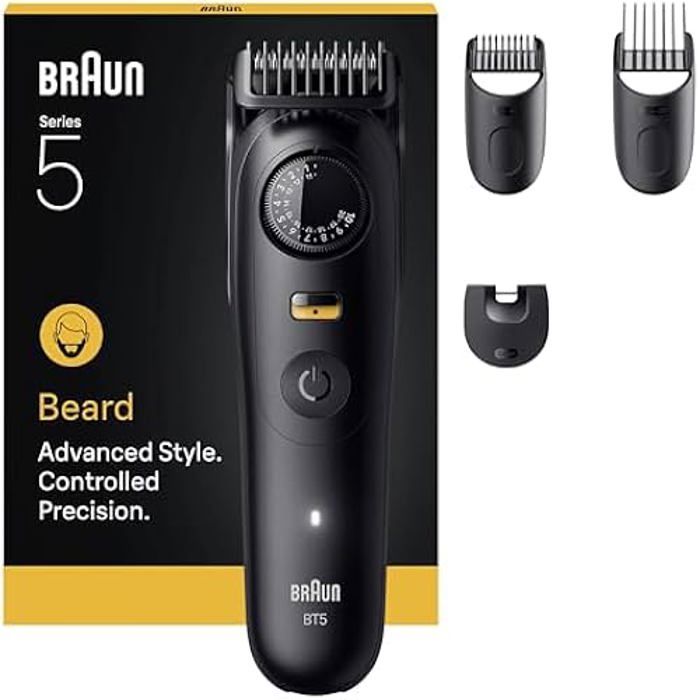 Tondeuse à Barbe - BRAUN - Series 5 - Lame Ultra-Affûtée - 120 Min Autonomie - 40 Longueurs Tondeuse à Barbe - BRAUN - Series 5 - Lame Ultra-Affûtée - 120 Min Autonomie - 40 Longueurs