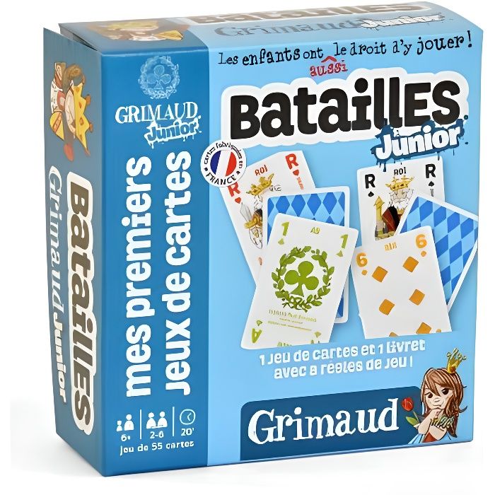 Jeu de cartes Grimaud Junior Batailles - GPTOYS 410730 - Enfant 6 ans et  plus - Cdiscount Jeux - Jouets