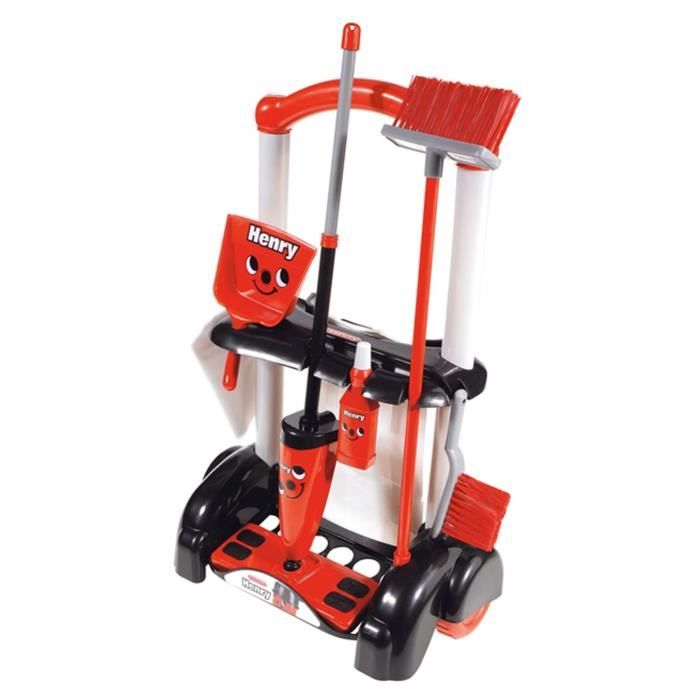 Casdon Henry & Hetty - Chariot De Nettoyage Jouet Hetty Rose Avec Accessoires, Jeu Imitation Ménage Pour Enfants Dès 3 Ans