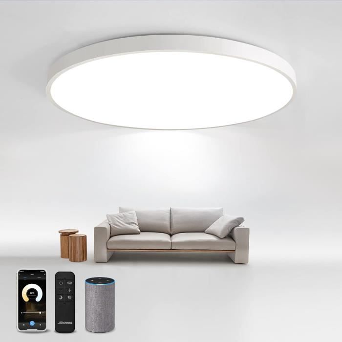 Ventilateur Plafond WiFi 48cm - Compatible Alexa, Google, 6 Vitesses | Lumière LED Dimmable